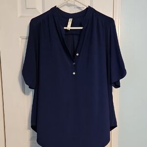 Elegant Navy Blue Women's Top